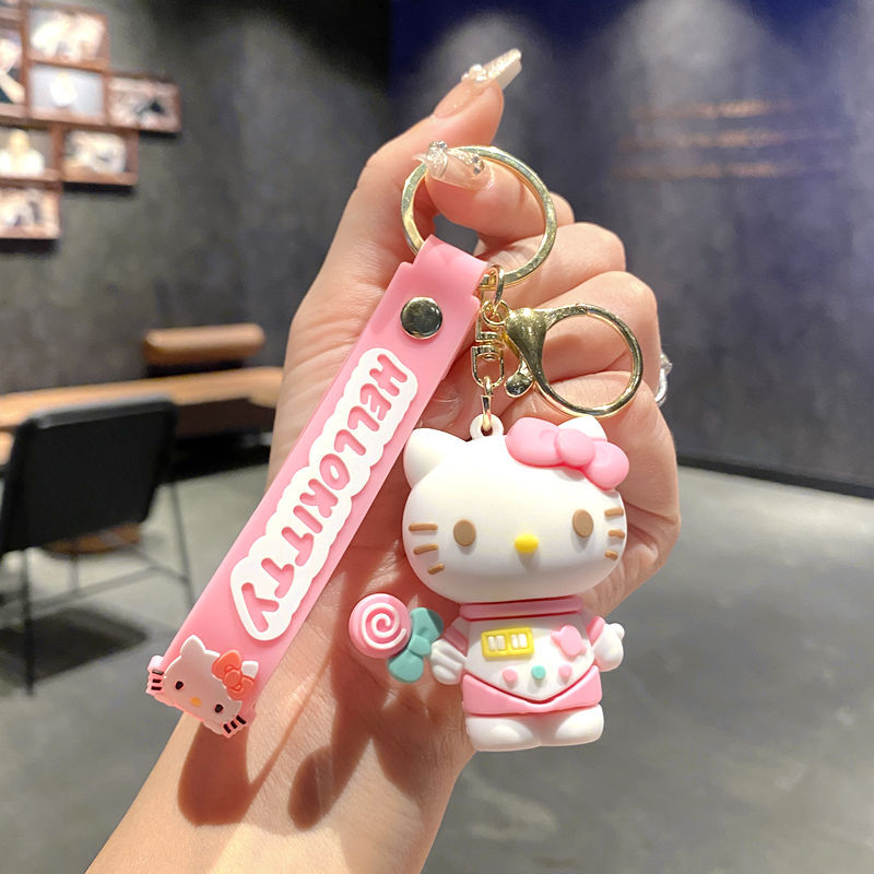 Wholesale Cute Cartoon  Cat Pendant Keychain,  Stylish Bag Charm,  Boutique Resale Gift
