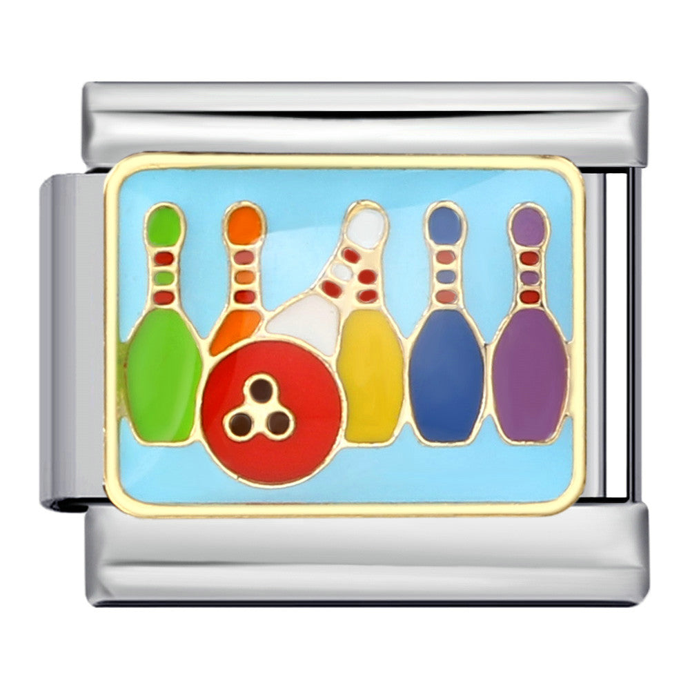 Wholesale Italian Charm Bracelet 9mm DIY Splicing Removable Ball Sports Stainless Steel Composable Bracelet