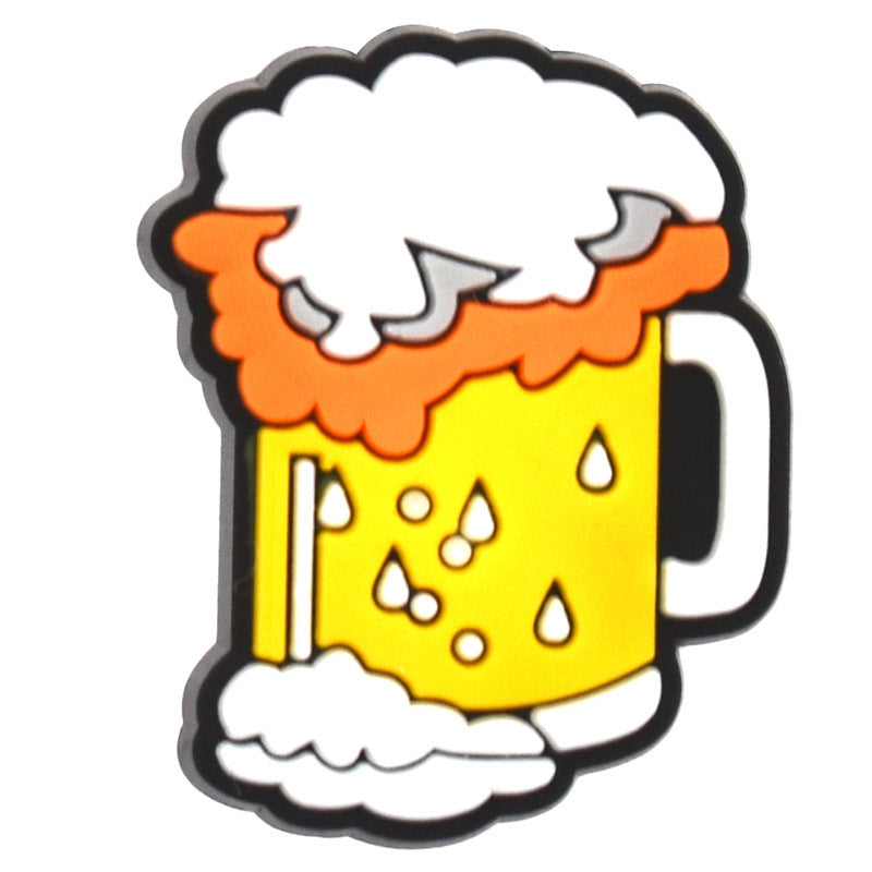 Wholesale Random 100pcs Beer Series Shoes Accessories Shoes Charms