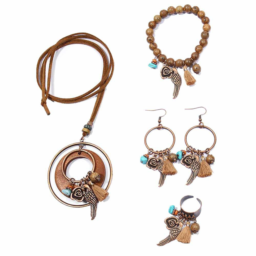 Wholesale Ethnic Style Leopard and  Jewelry Set Alloy Electroplated Fashion Accessory