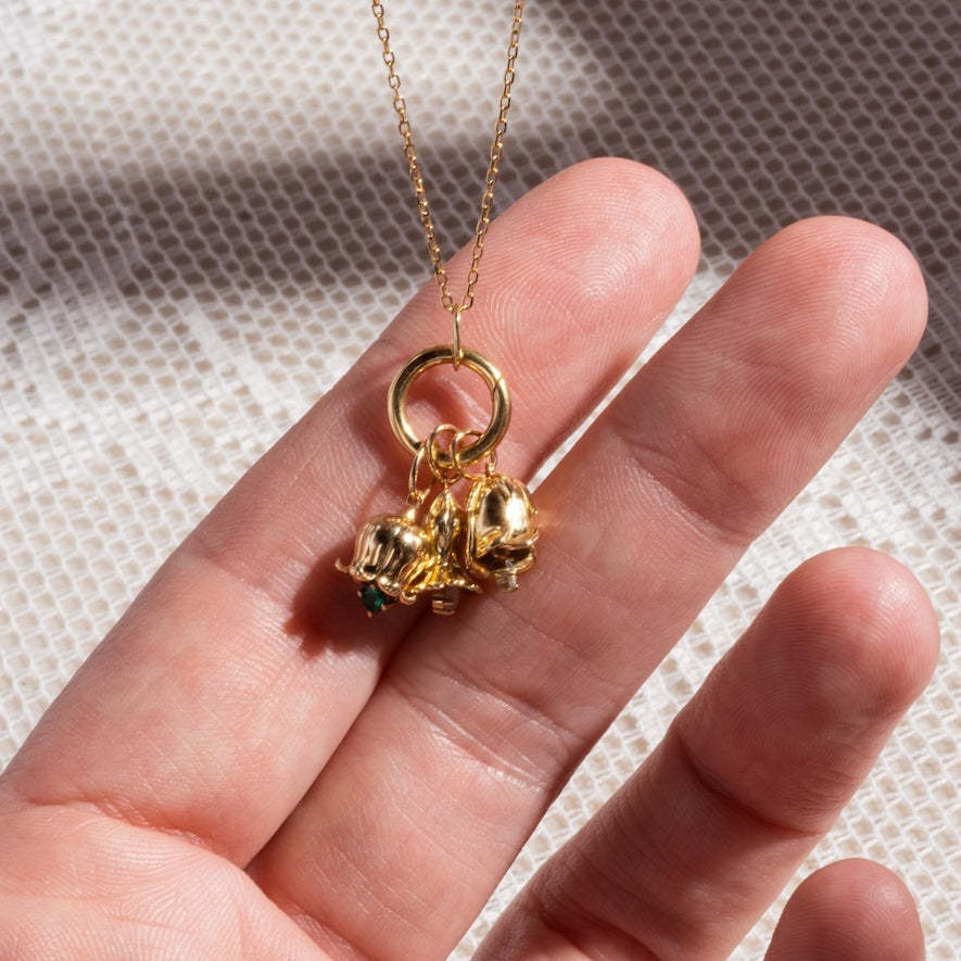 Wholesale Copper-plated December birth flower pendant