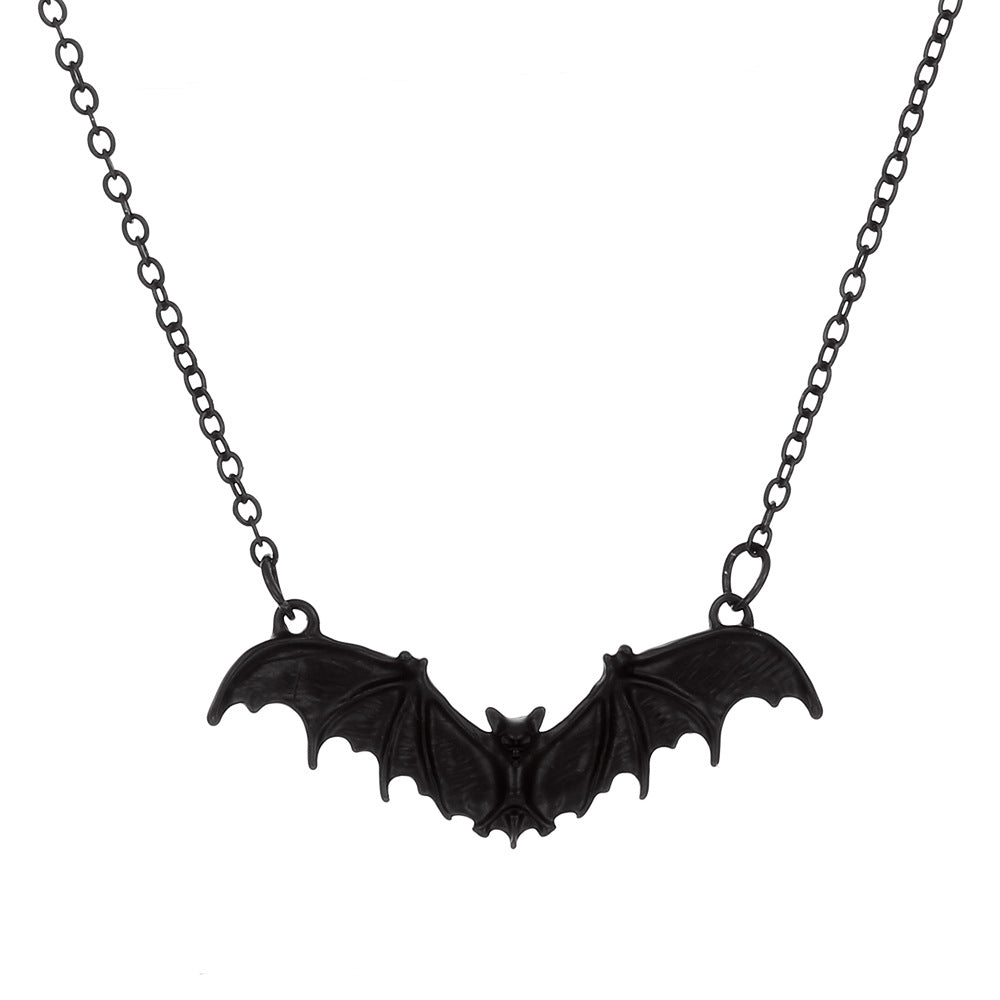 Wholesale Punk Bat Clavicle Chain Necklace  Gothic Fashion Accessory for Women Gift Boutique Resale
