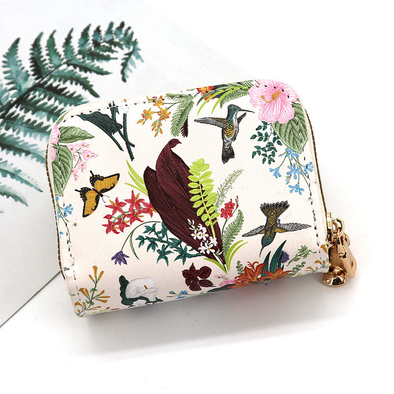 Wholesale Flower Card Holder Multi-card Slot Multi-function Zipper Wallet ACC-WT-BiLH010