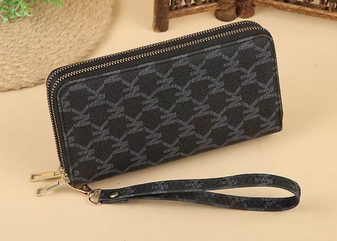 Wholesale Double Zipper Printed Large Capacity Wallet ACC-WT-HuaNG002