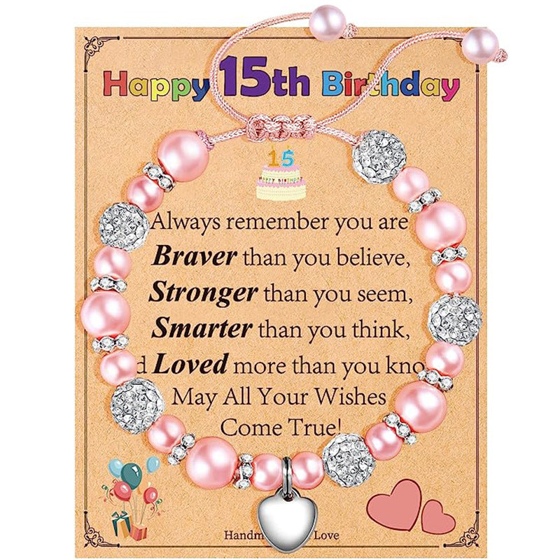 Wholesale  Pearl Heart Bead Bracelet