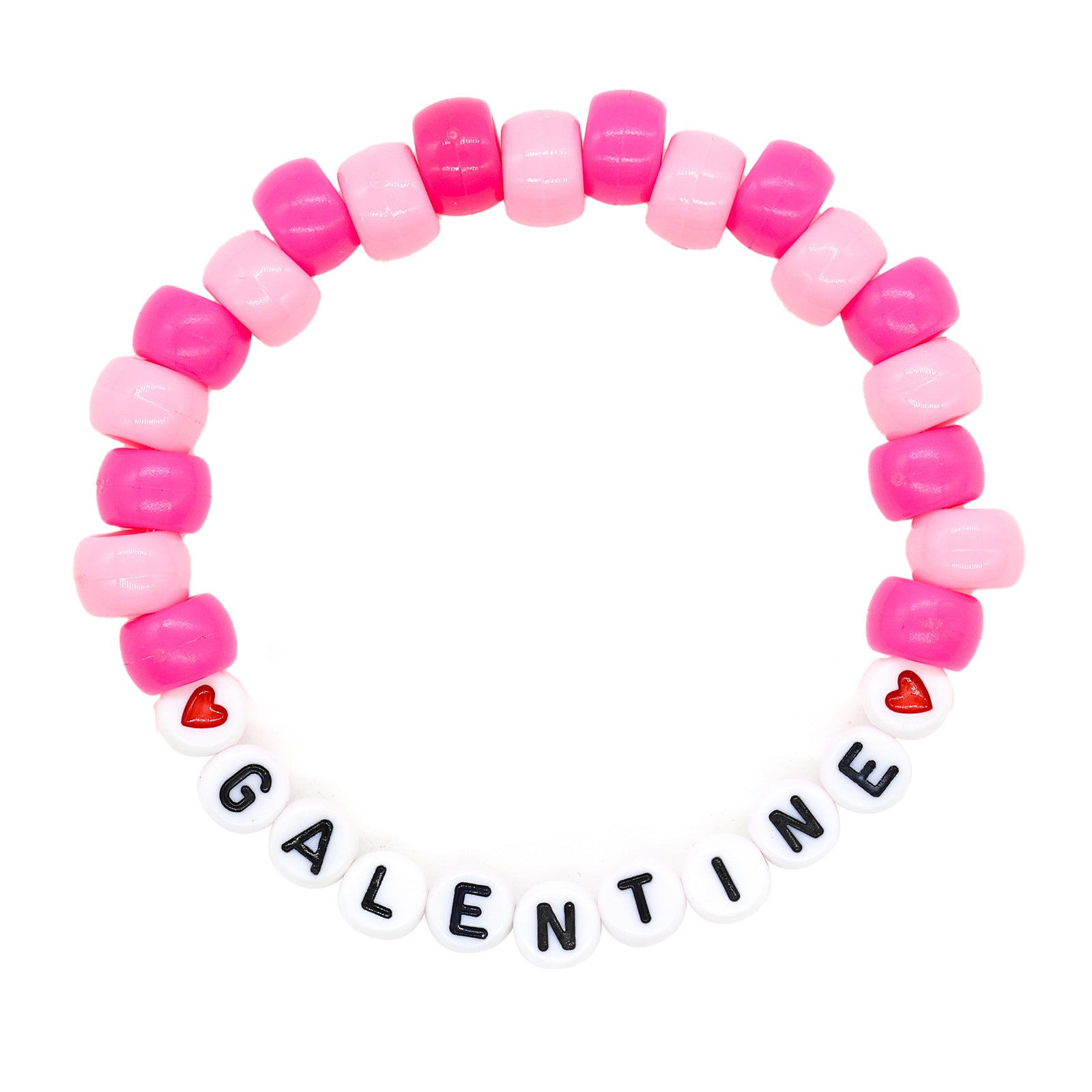 Wholesale School Season Girl Bracelet Red Striped Agate Pink Crystal Alphabet Bead  Unicorn Bracelet