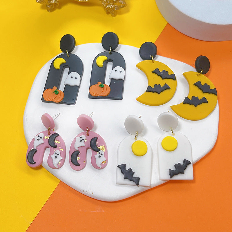 Wholesale Halloween Series Soft clay Earrings
