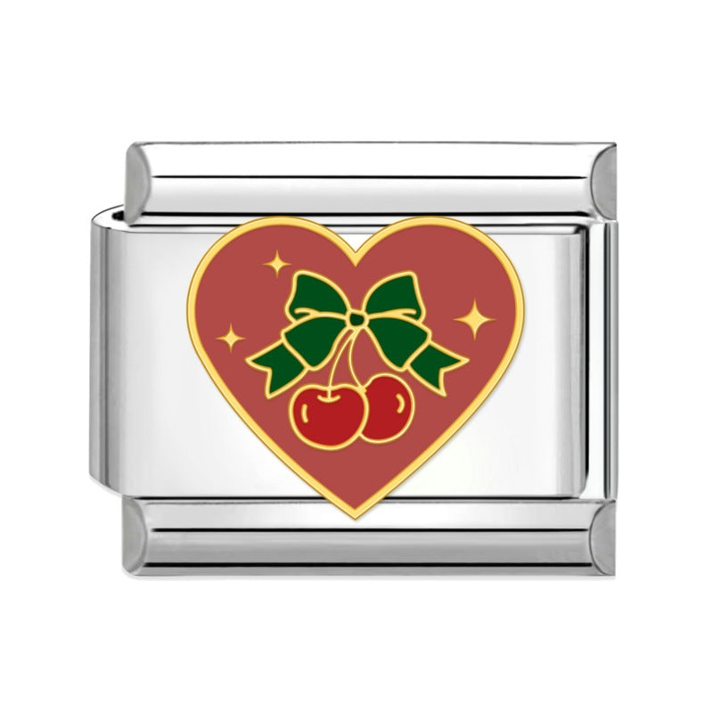 Wholesale Italian beaded bracelet 9mm DIY splicing detachable love stainless steel combinable bracelet