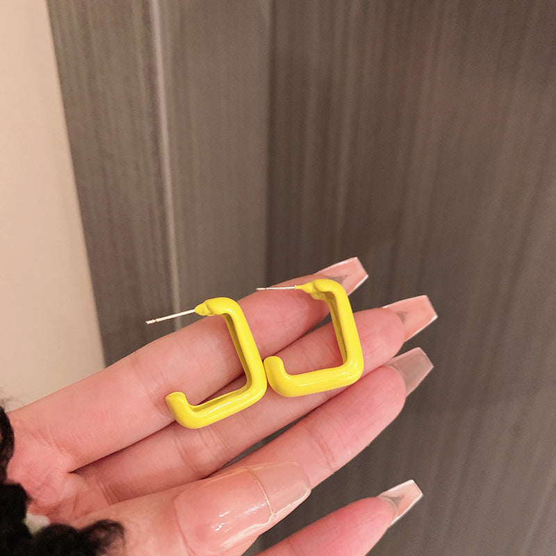 Wholesale Yellow Flower Butterfly Simple Earrings ACC-ES-Weim004