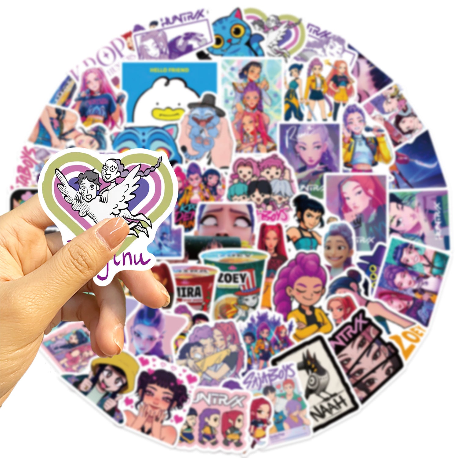 Wholesale 60pcs KPOP DIY Decorative Water Cup Phone Case Guitar Waterproof Sticker