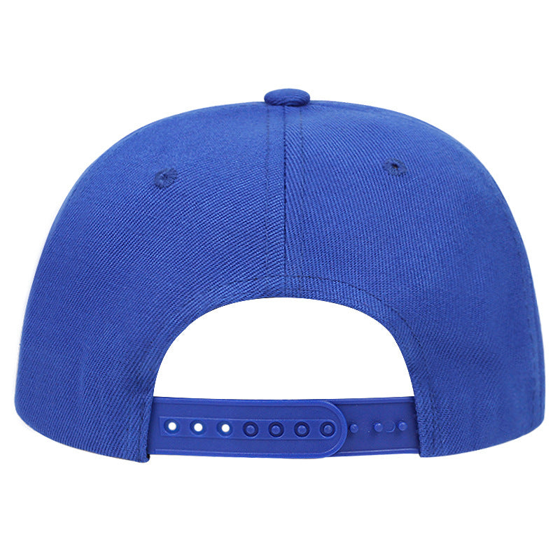 Wholesale Men's Baseball Cap Blue Embroidery Cartoon Flat Brim Hat ACC-HT-KuBang005