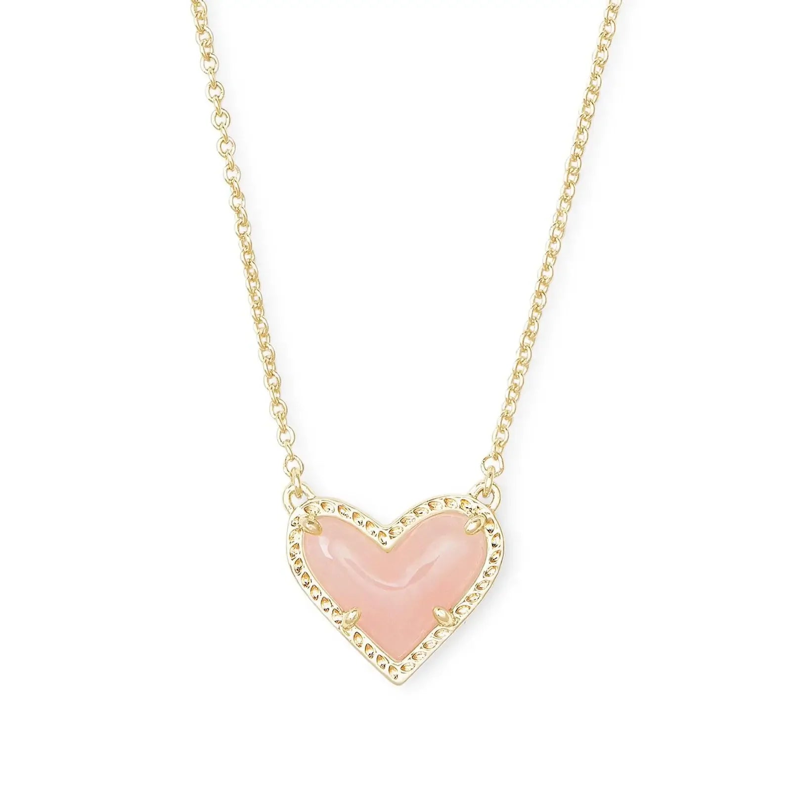 Wholesale  Heart Shaped Necklace  Adjustable Peach Heart Natural Stone  Accessories