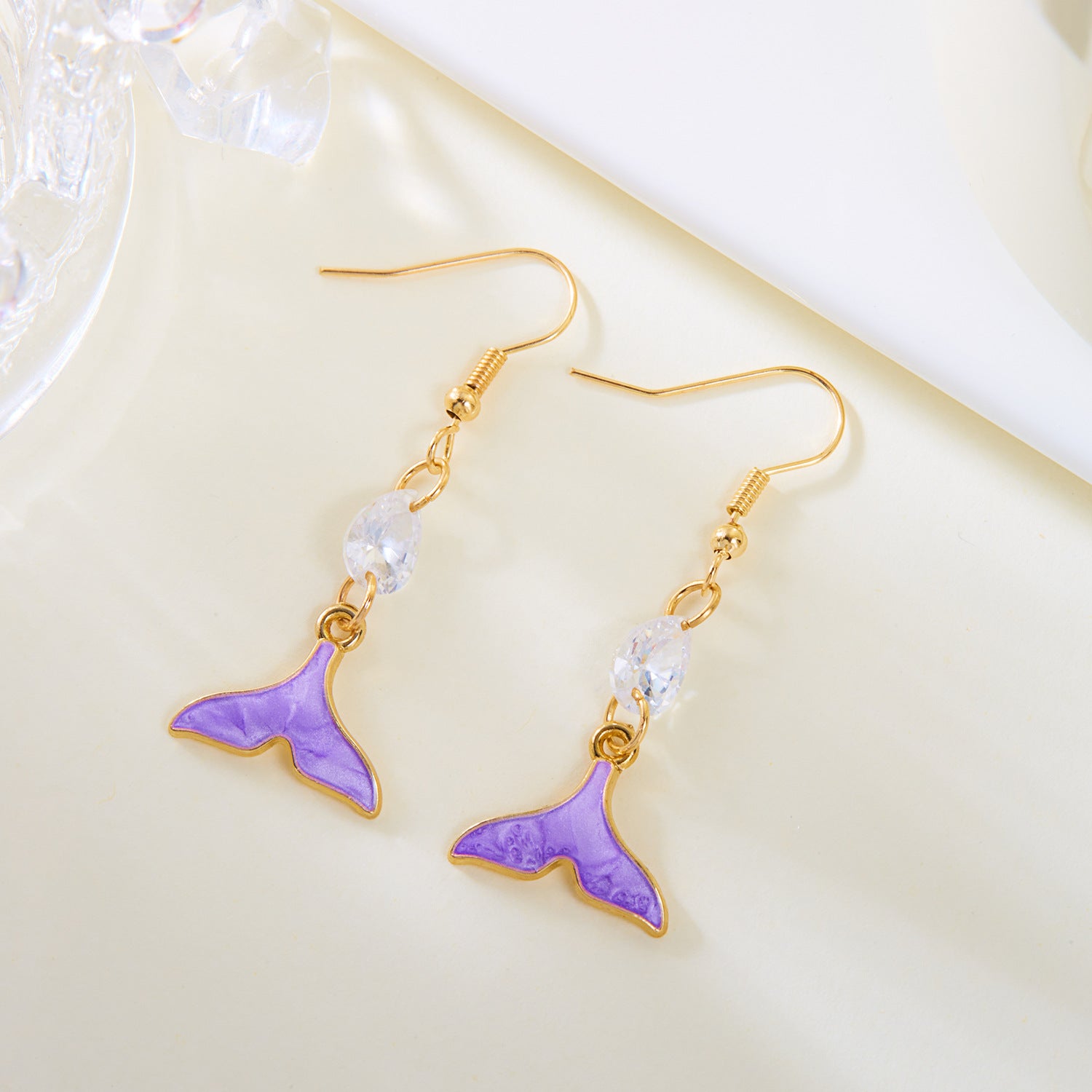 Wholesale Starfish Pearl Mermaid Asymmetrical Fishtail Earrings