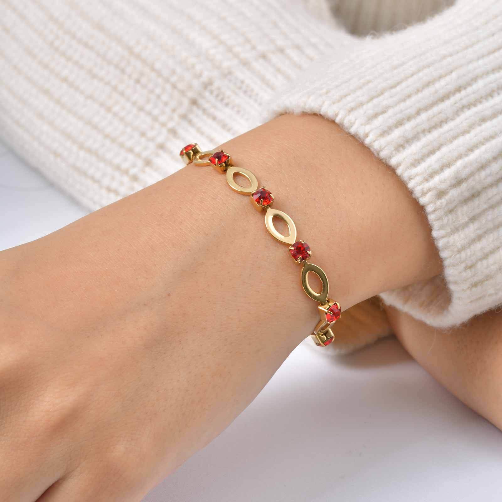 Wholesale Women S Stainless Steel Rhinestone Hollow Oval Handmade Bracelet Sparkly Jewelry Accessory For Everyday Wear