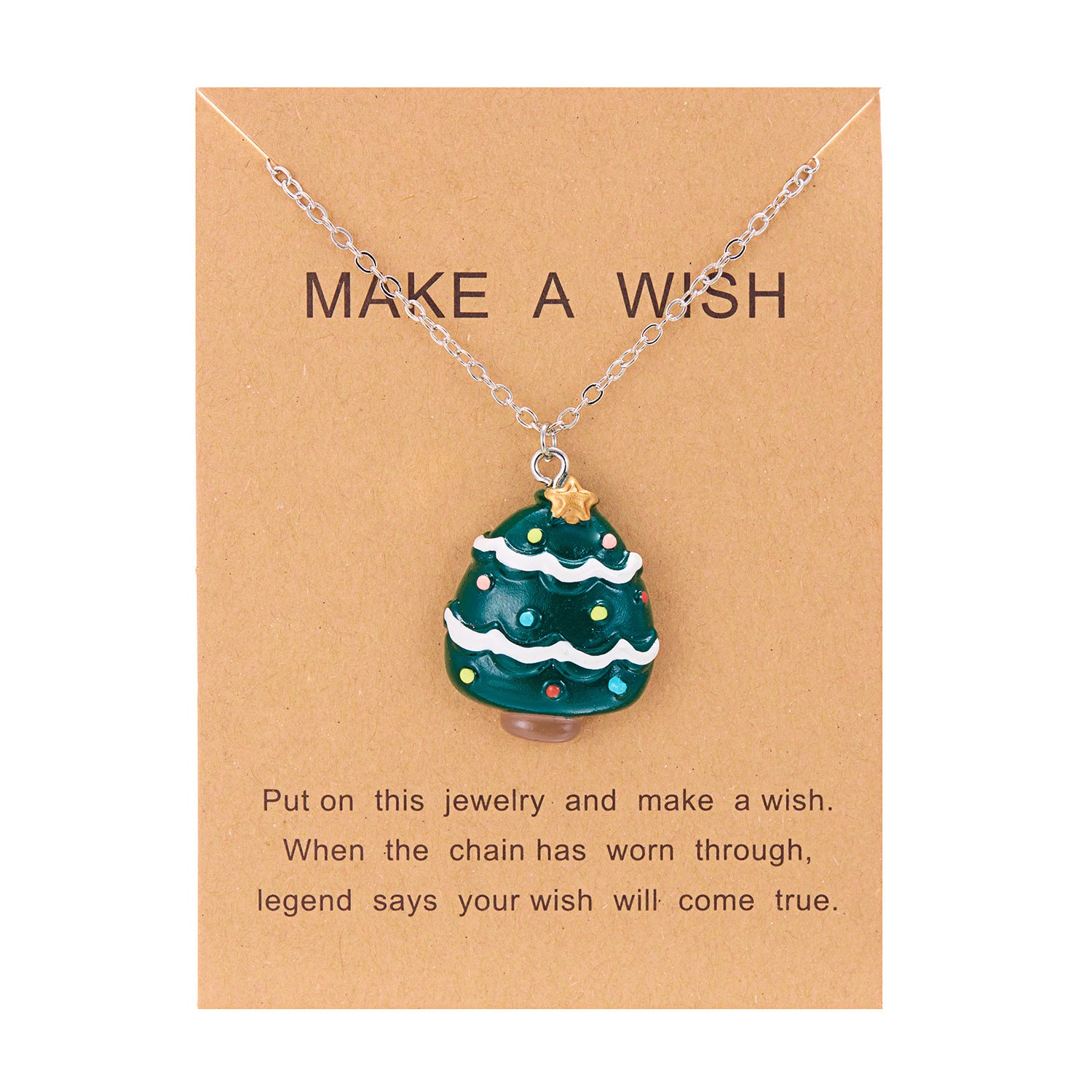 Wholesale Christmas gift box resin  snowman necklace