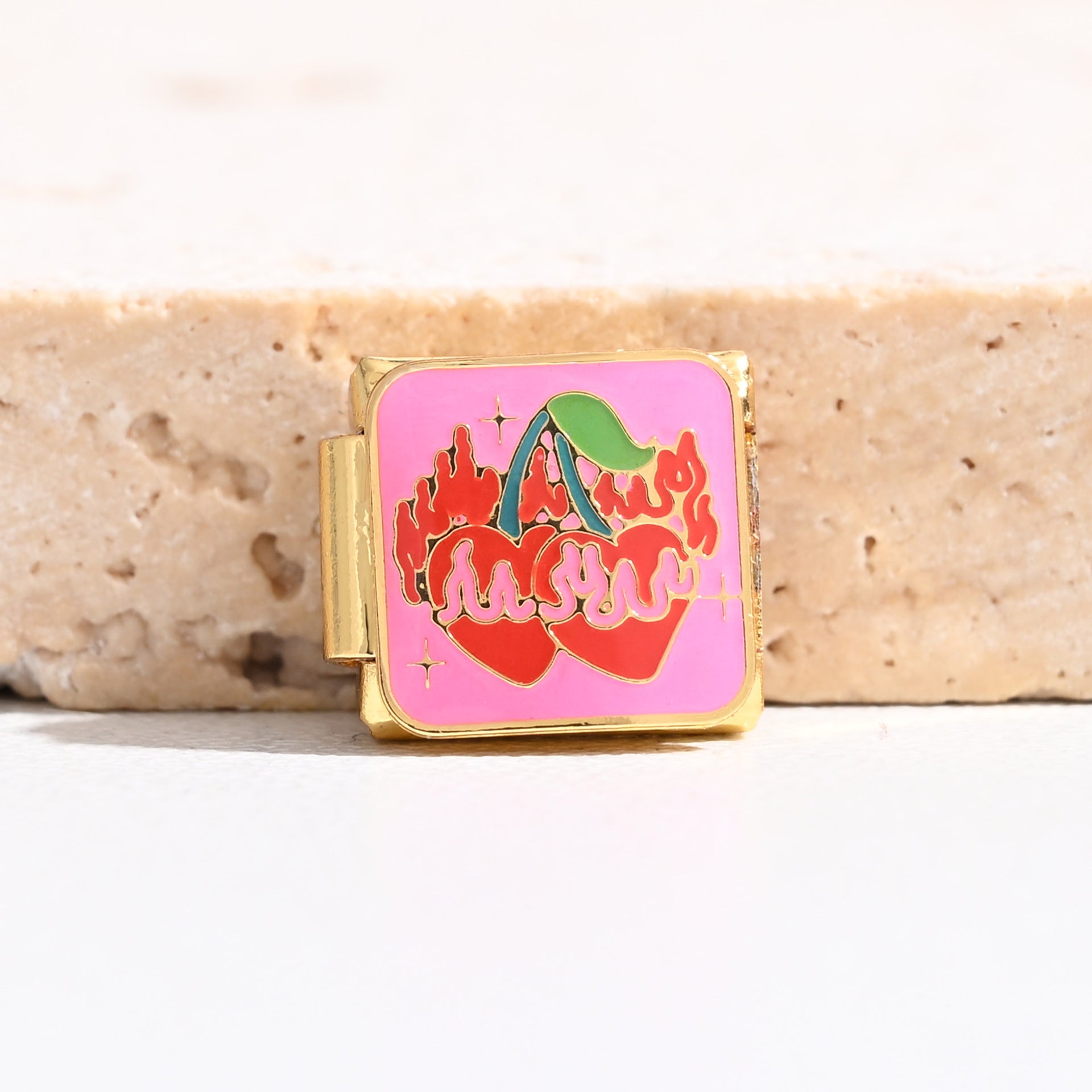 Wholesale  Italian Charm Bracelet 9mm DIY gold fruit series Creative Stainless Steel Composable Bracelet