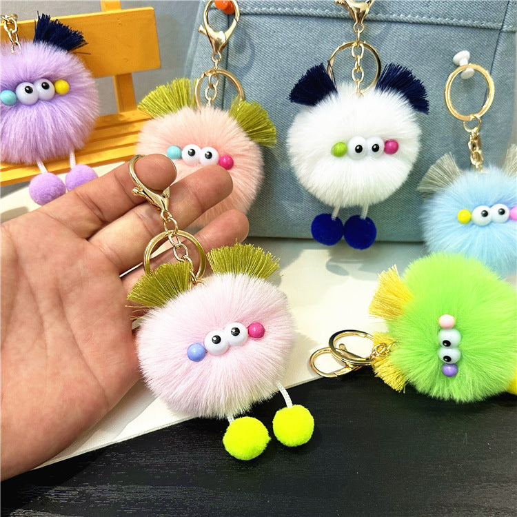 Wholesale Cartoon Colorful Fur Ball Keychain ACC-KC-KaiYue002