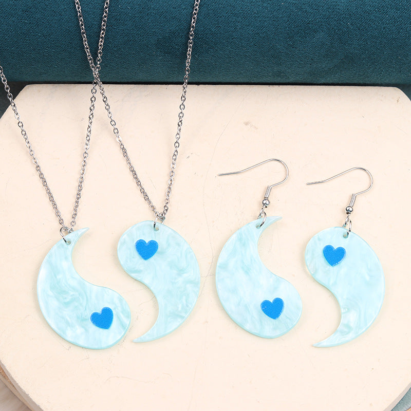 Wholesale Rainbow Love Gossip Acrylic Earrings ACC-ES-DA004