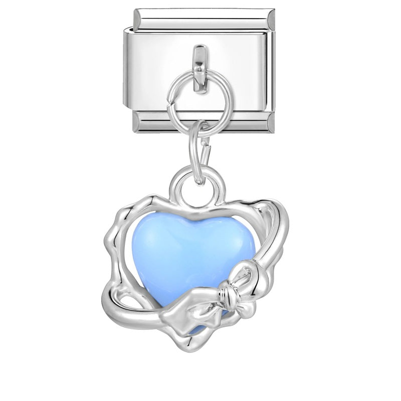 Wholesale Charms module handmade colored diamond pendant personalized butterfly moon DIY module bracelet