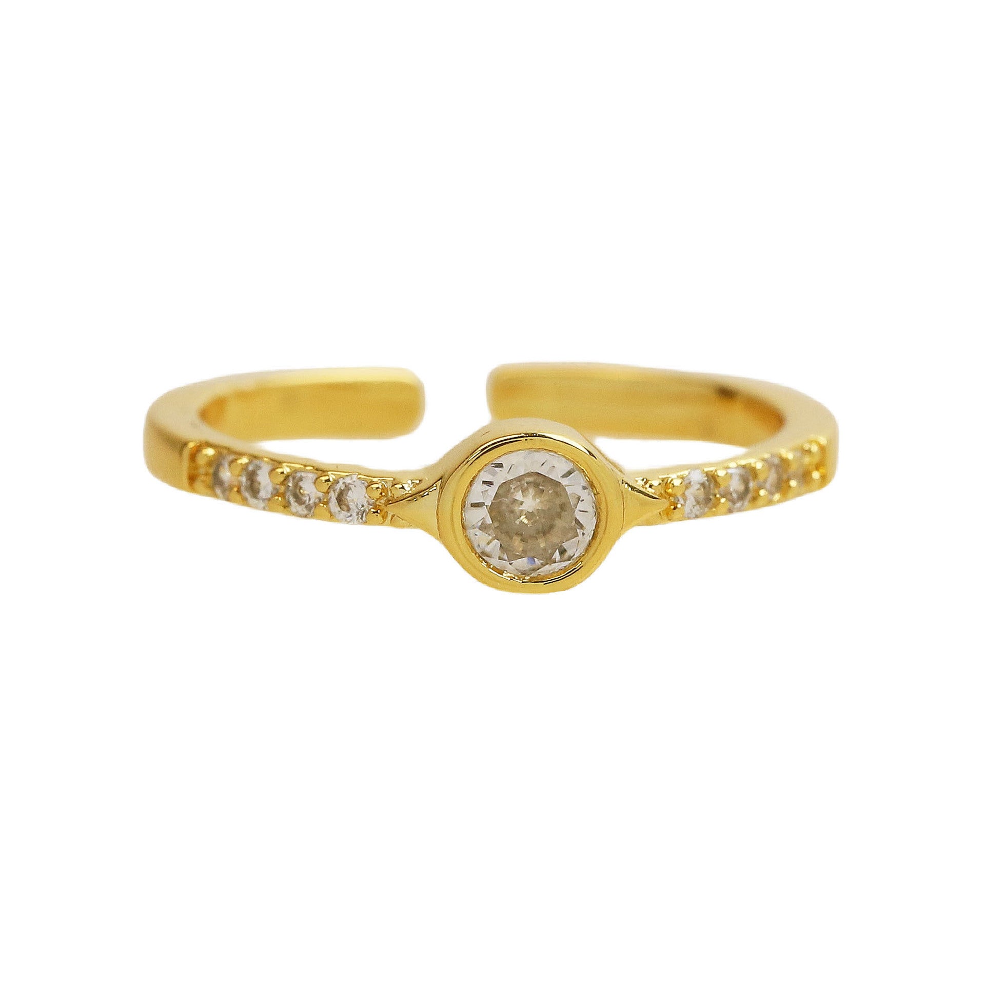 Wholesale 18k Gold Brass Devil's Eye Religious Eye Opening Ring