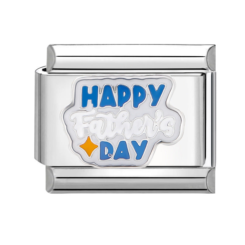 Wholesale Italian Charm Bracelet 9mm DIY Splicing Cute Creative Stainless Steel Composable Bracelet