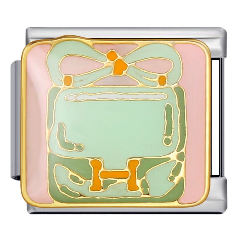 Wholesale Italian Charm Bracelet 9mm DIY Splicing Removable Exquisite Bag Stainless Steel Composable Bracelet