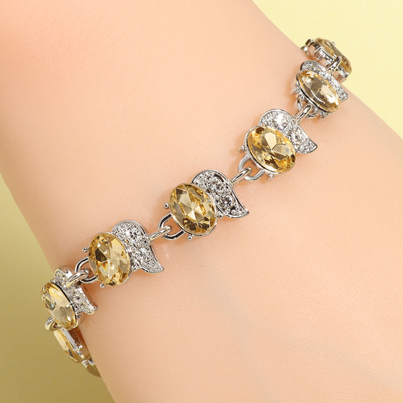 Wholesale Meniscus Colored Zircon Bracelet ACC-BT-Puhai001