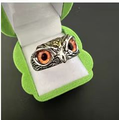 Wholesale Creative silver Owl Ring