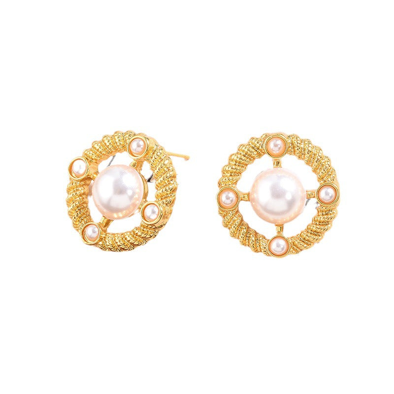 Wholesale Vintage Pearl Flower Earrings
