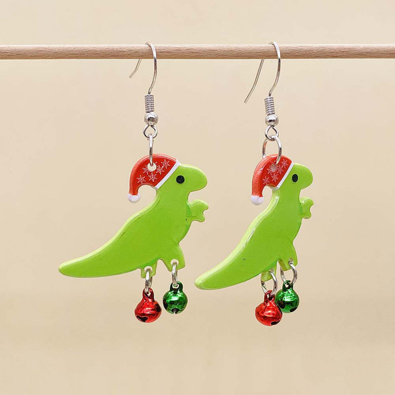 Wholesale Christmas  Santa bell acrylic earrings