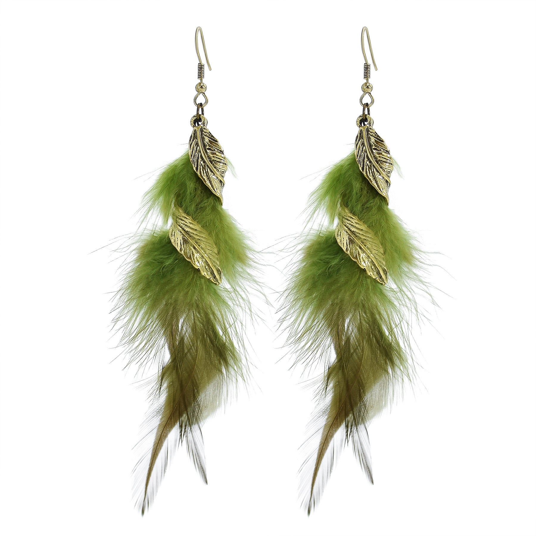 Wholesale Bohemian ethnic style feather alloy  earrings