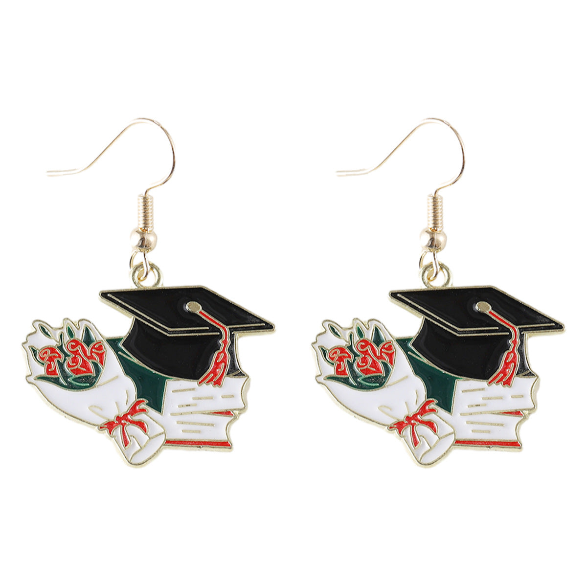 Wholesale  graduation season bachelor hat pendant earrings