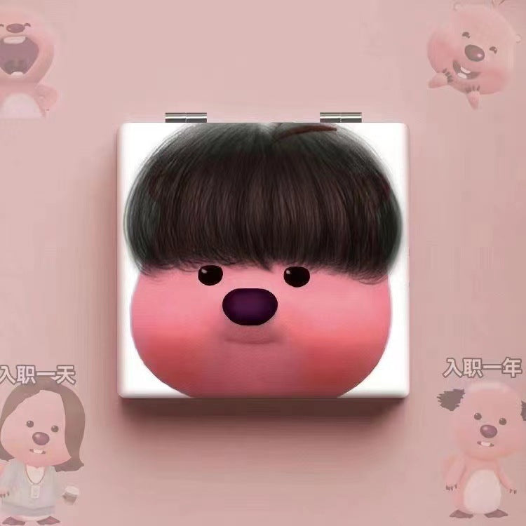 Wholesale Cartoon Cute Folding Mirror Portable Makeup Mirror ACC-MR-Haic005