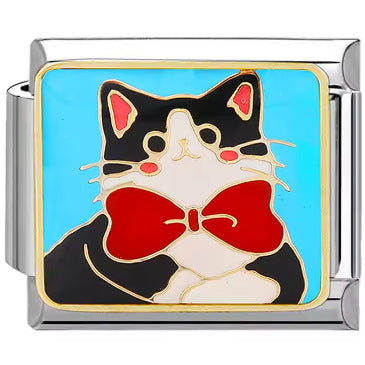 Wholesale Italian Charm Bracelet 9mm DIY Splicing Removable Color Cat Stainless Steel Composable Bracelet