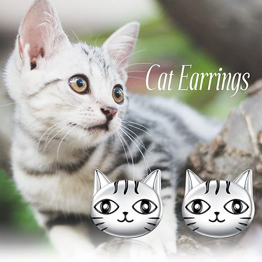 Wholesale Cute Cat Animal Earrings