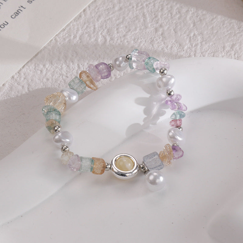 Wholesale Colorful Natural Stone Hand-strung Bracelet