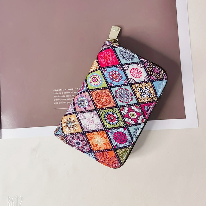 Wholesale Ethnic Retro Accordion Card Holder Mini Storage Card Wallet ACC-WT-Mengs007