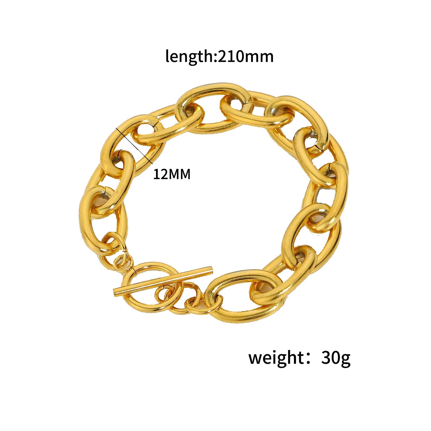 Wholesale DIY bracelet 18k gold stainless steel chain bracelet with a high-end feel