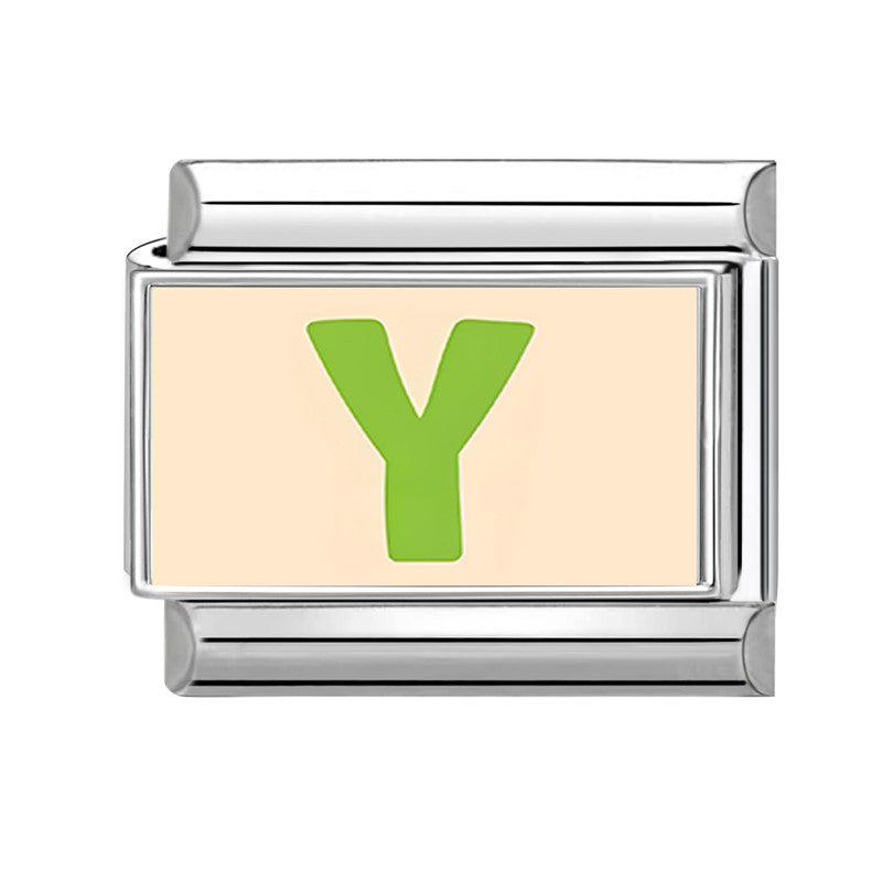 Wholesale 9mm Italian Charm Starter Bracelets DIY Letter Series Stainless Steel Composable Bracelet