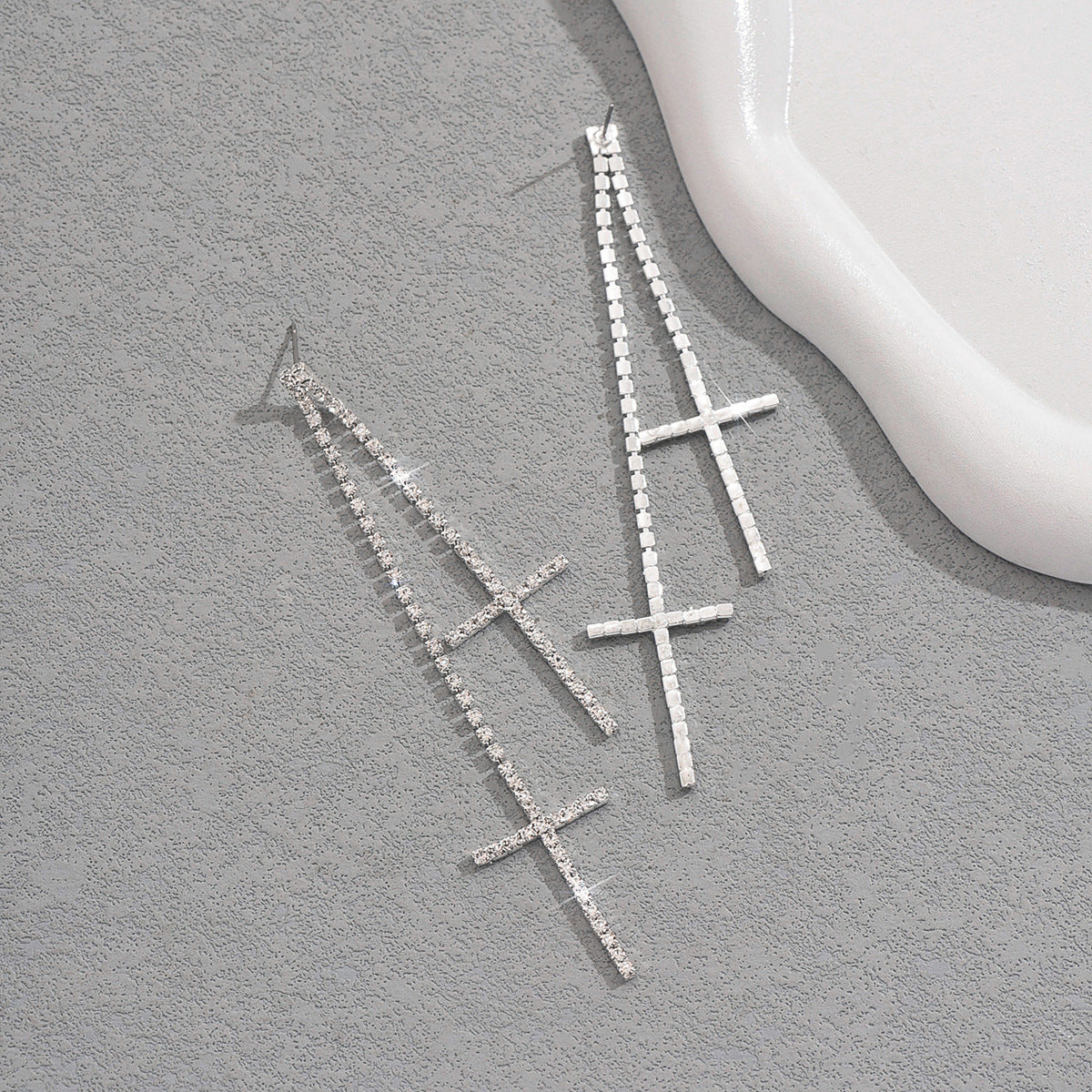 Wholesale  cross long tassel tassel butterfly earrings