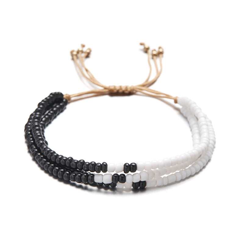 Wholesale Bohemian Style Multi-layered Braided Rice Bead Bracelet