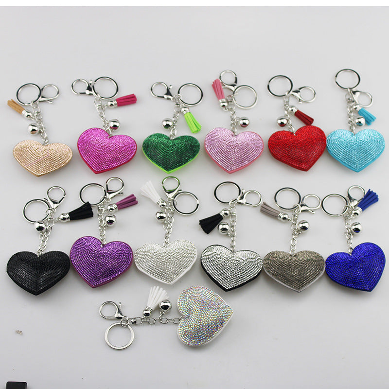Wholesale Rhinestone Colorful Heart Keychain ACC-KC-TMS005