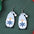 Wholesale  Winter Snowflake Cute Striped Dwarf Pendant Wood Earrings