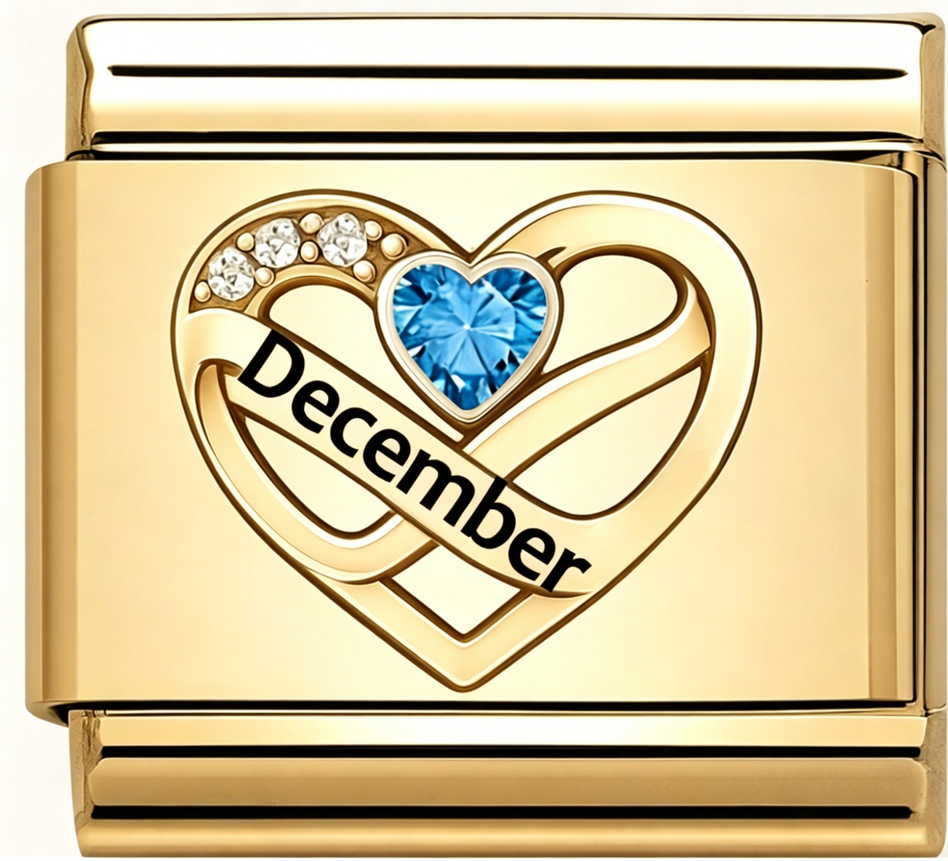 Wholesale DIY Italian Charms Bracelet Stainless Steel Month Love Heart Pattern Boutique Resale