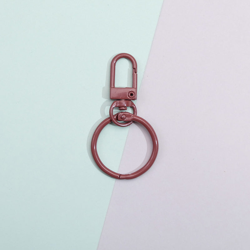Wholesale 10pcs Colorful DIY Handmade Material Keychain Metal Accessories ACC-KC-QingMou005