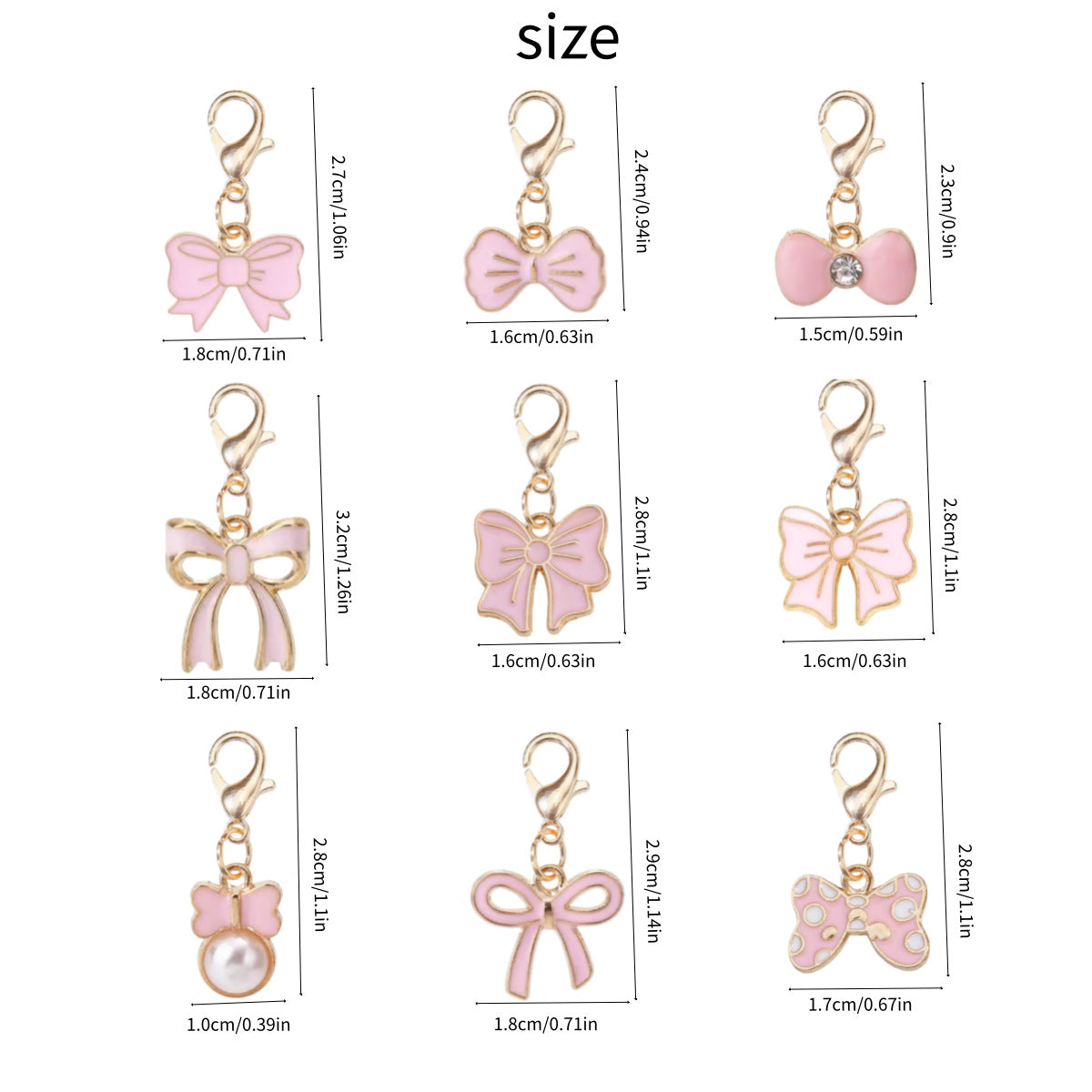 Wholesale 10pcs/pack Oil Drop Butterfly Alloy Pendant DIY Universal Buckle Pendant Accessories Bow Tie Pendant Bracelet Necklace Earrings Accessories