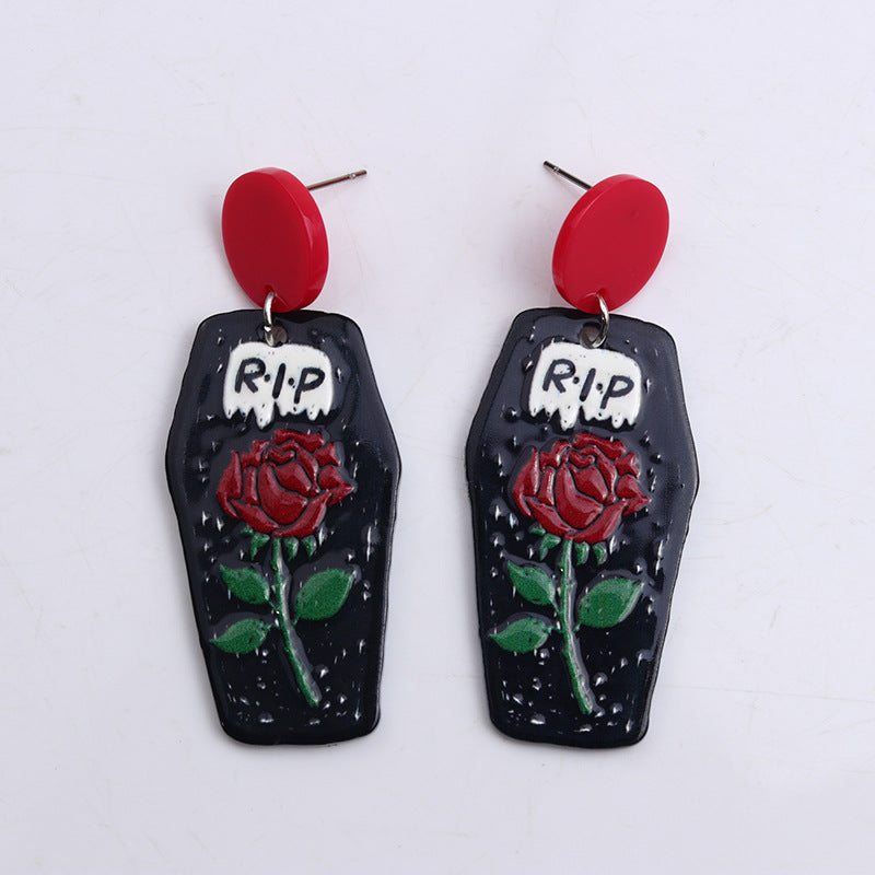 Wholesale  earrings skeleton  web ghost mummy earrings