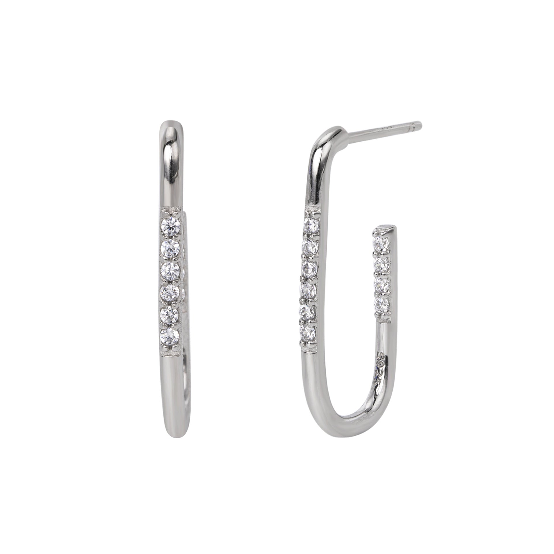Wholesale  S925 Silver  Geometric U-shaped Earrings