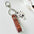Wholesale 2pcs/pack leather keychain  brown leather keychains