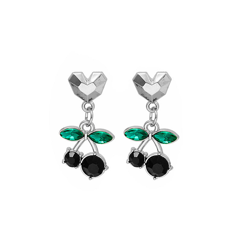 Wholesale Silver Needle Cute Fruit Earrings